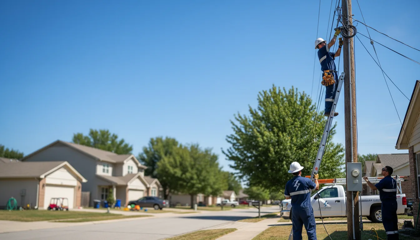 Residential electrician providing installation services in Corinth, TX